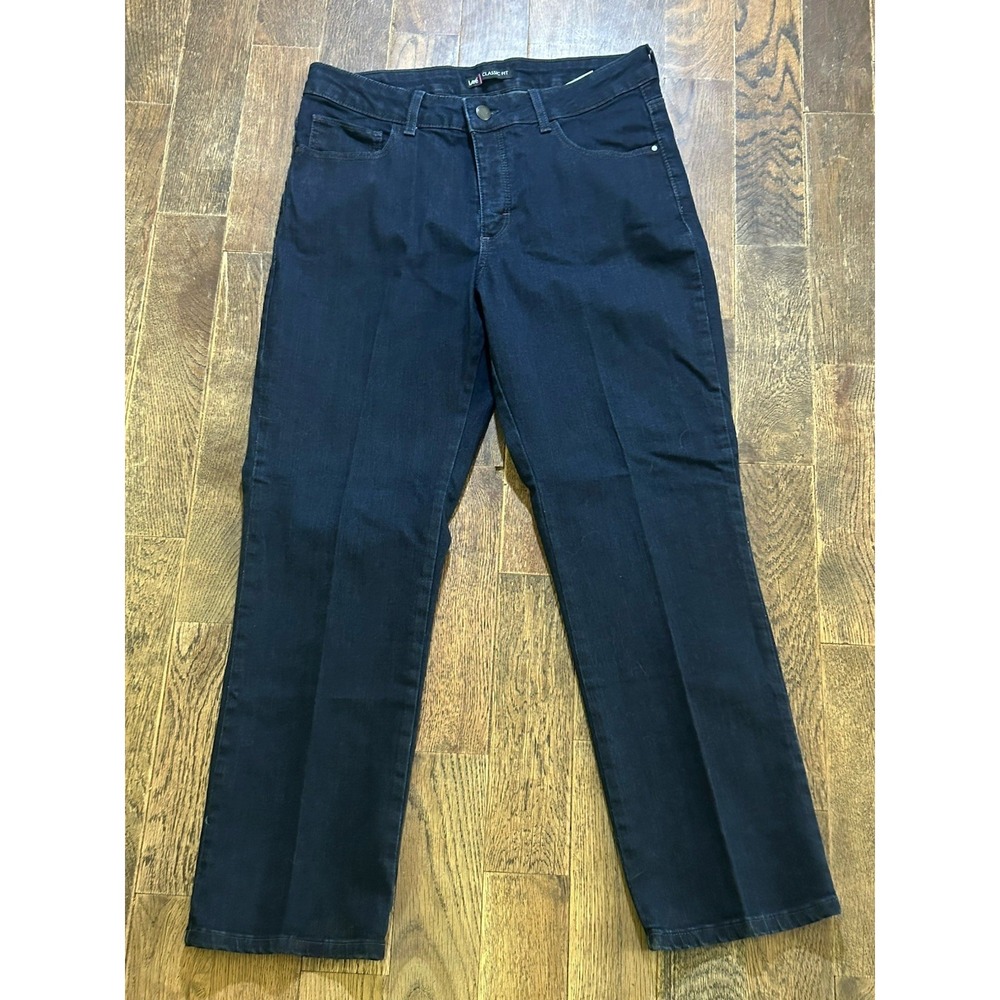 Women's LEE Jeans Size‎ 14 Petite Classic Fit Dark Wash Denim